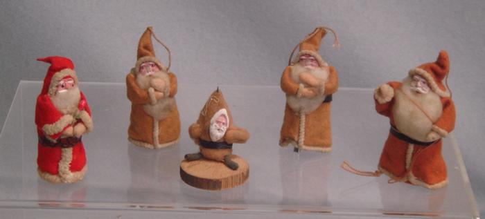 4 felt paper filled Santa
