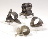 4 FIGURAL BIRDS SILVERPLATE NA