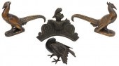 (4) FIGURAL CARVED WOOD,ARCHIT