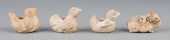 4 FIGURAL CERAMIC WATER DROPPE
