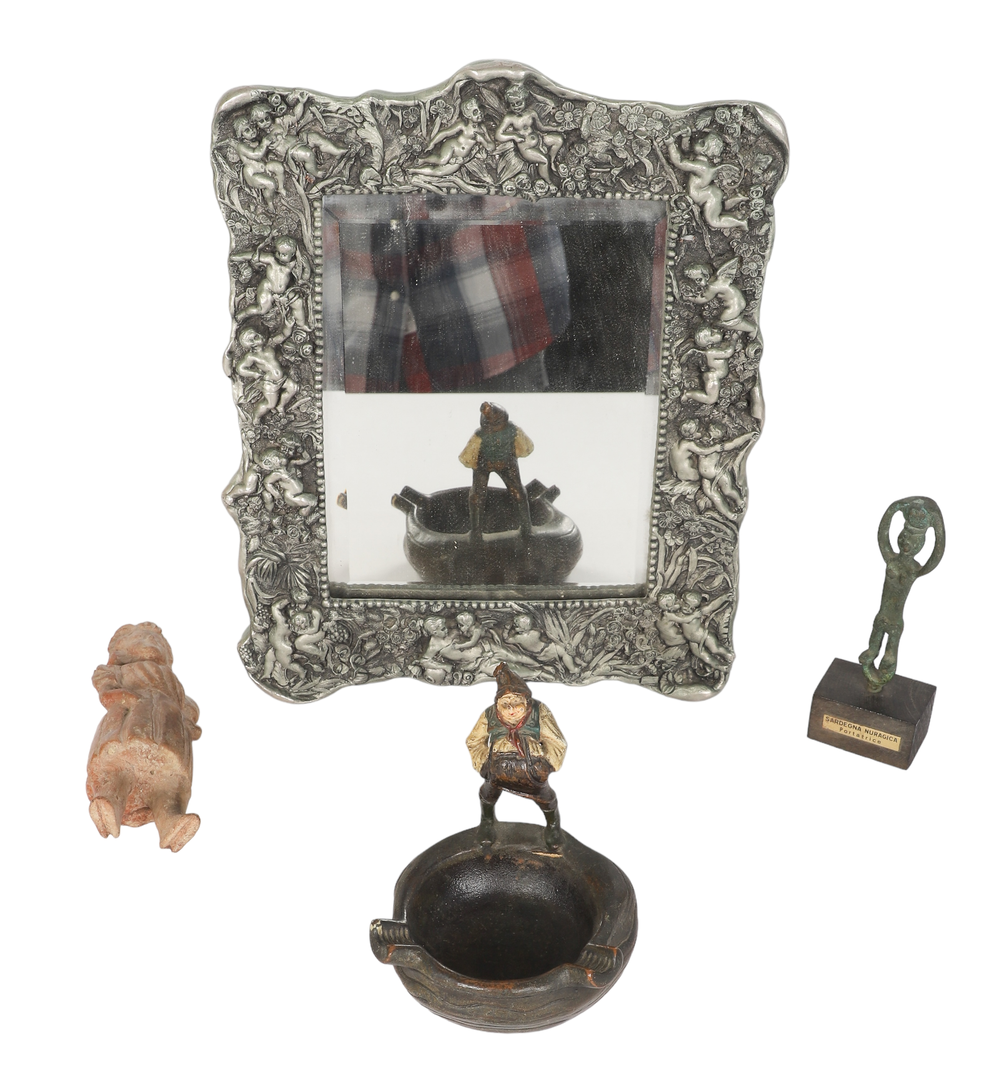 (4) Figural items, c/o embossed