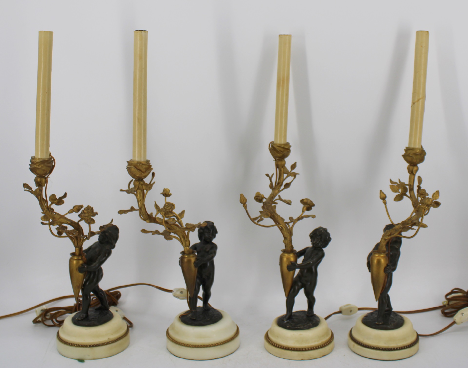 4 FINEST QUALITY PATINATED & GILT