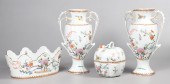 (4) Floral Porcelain Vases, Ca
