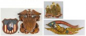 4 FOLK ART AMERICANA EAGLE ITE