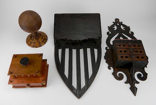 4 FOLK ART ITEMS4 Wood folk art
