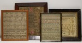 4 FRAMED ANTIQUE NEEDLEPOINT S
