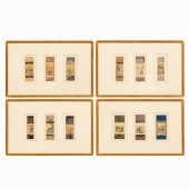 4 FRAMED, ASIAN SCHOOL MINIATU
