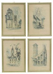 (4) FRAMED ITALIAN ARCHITECTUR