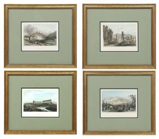 (4) FRAMED ITALIAN VIEW