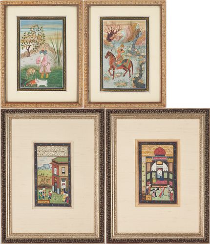 4 FRAMED MUGHAL MINIATURE