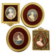 (4) FRAMED PAINTED PORTRAIT MI