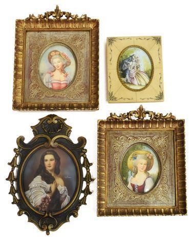 (4) FRAMED PAINTED PORTRAIT