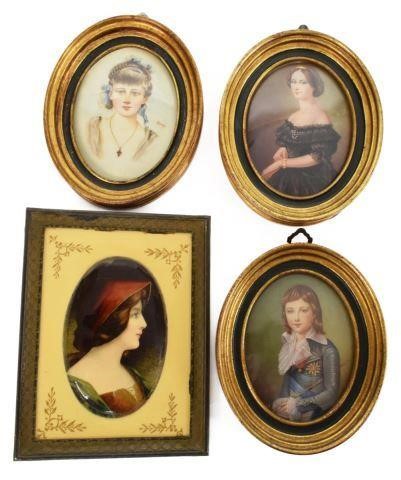 (4) FRAMED PAINTED PORTRAIT