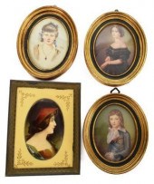 (4) FRAMED PAINTED PORTRAIT MI