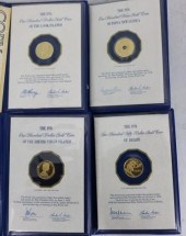 4 FRANKLIN MINT GOLD PROOF COI