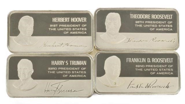 (4) FRANKLIN MINT STERLING SILVER