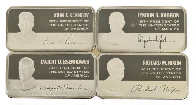 (4) FRANKLIN MINT STERLING SILVER