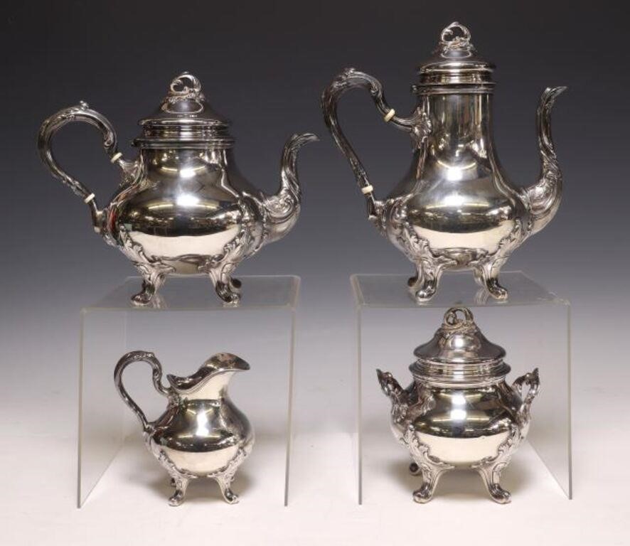 (4) FRENCH 950 SILVER TEA &