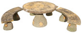 (4) FRENCH CAST COMPOSITE FAUX
