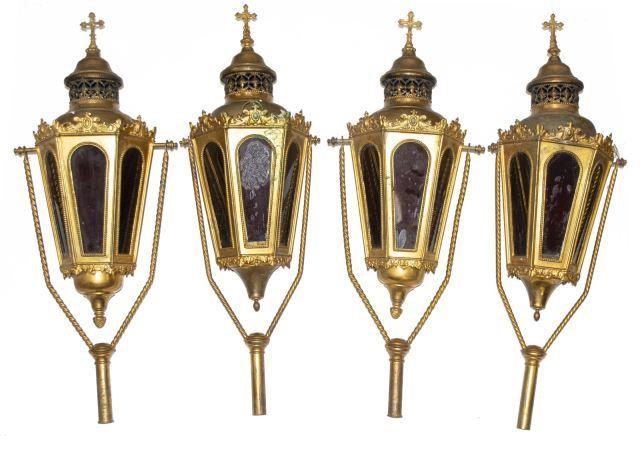 (4) FRENCH CHURCH PROCESSIONAL