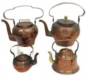(4) FRENCH COPPER & BRASS HOT