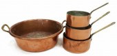 (4) FRENCH COPPER KITCHENWARE