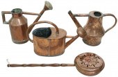 (4) FRENCH COPPER WATERING CAN