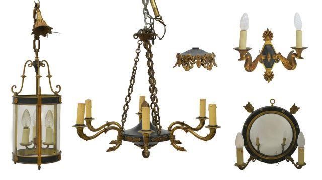(4) FRENCH EMPIRE STYLE PARCEL GILT