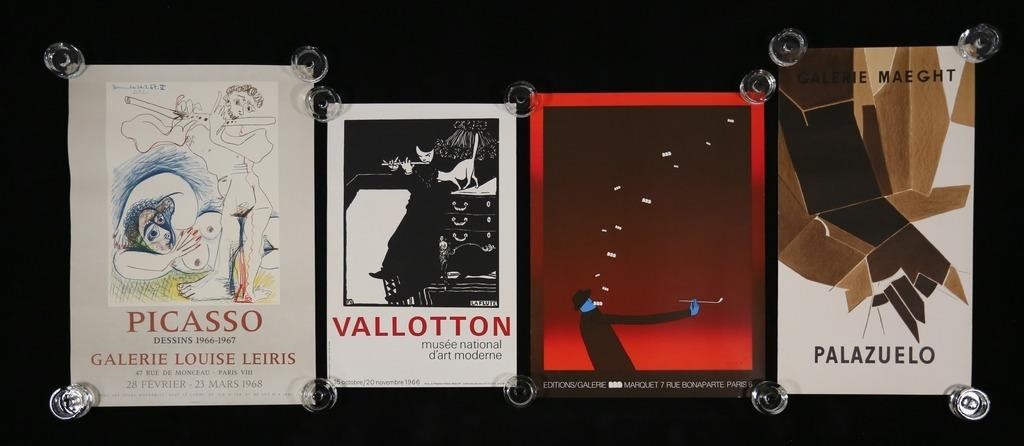 4 FRENCH EXHIBITION POSTERS