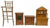 (4) FRENCH FAUX BAMBOO DOLL'S