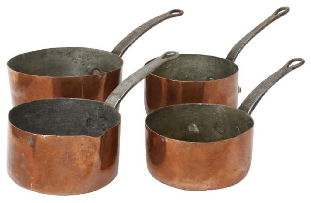 (4) FRENCH KITCHENWARE COPPER