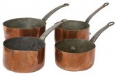 (4) FRENCH KITCHENWARE COPPER
