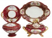 (4) FRENCH LIMOGES HAND-PAINTE