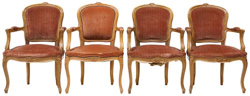 (4) FRENCH LOUIS XV STYLE PINK