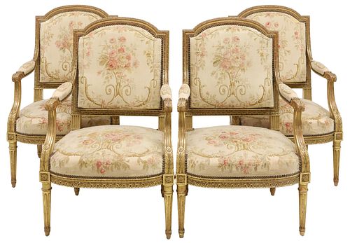 (4) FRENCH LOUIS XVI STYLE TAPESTRY