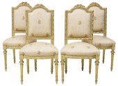(4) FRENCH LOUIS XVI STYLE UPH