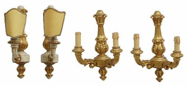 (4) FRENCH LOUIS XVI STYLE GILTWOOD