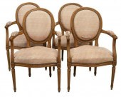 (4) FRENCH LOUIS XVI STYLE UPH