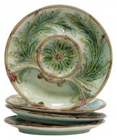 (4) FRENCH MAJOLICA ARTICHOKE