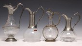 (4) FRENCH METAL-MOUNTED GLASS