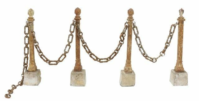 (4) FRENCH NEOCLASSICAL CAST IRON