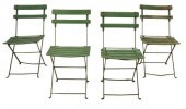 (4) FRENCH PAINTED FOLDING BIS