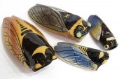 (4) FRENCH POLYCHROME CERAMIC