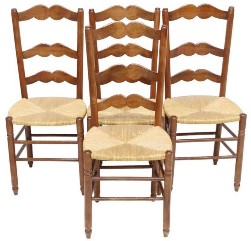 (4) FRENCH PROVINCIAL LADDER BACK