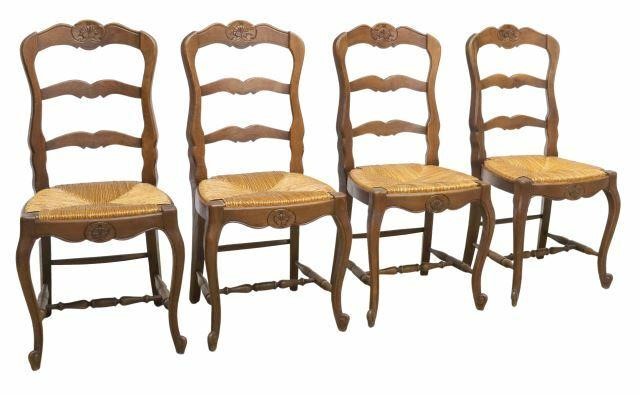 (4) FRENCH PROVINCIAL OAK LADDER