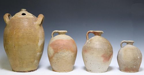 (4) FRENCH PROVINCIAL STONEWARE OIL