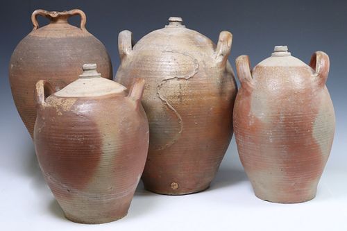 (4) FRENCH PROVINCIAL STONEWARE OIL