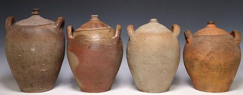 (4) FRENCH PROVINCIAL STONEWARE OIL