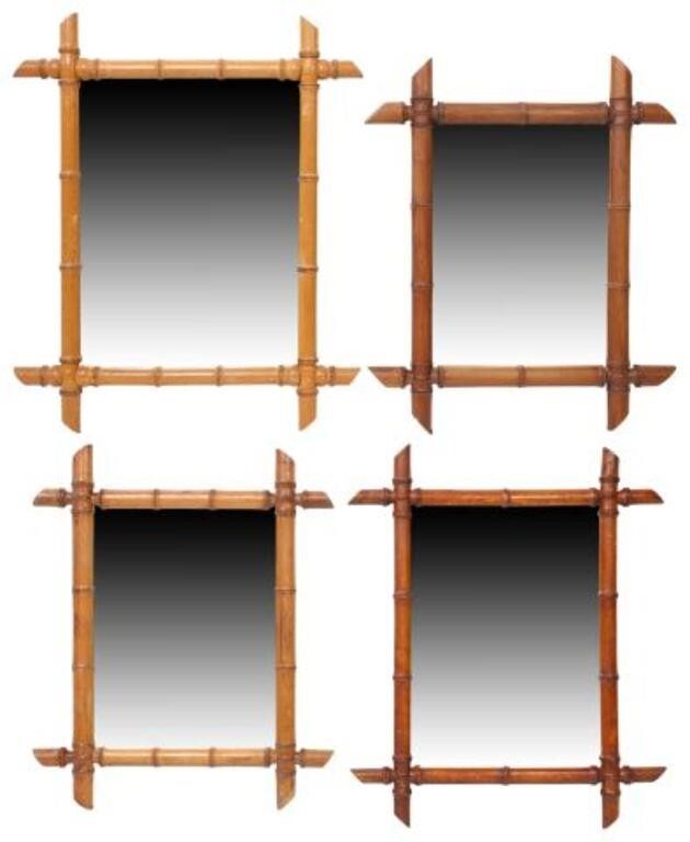 (4) FRENCH TURNED FAUX BAMBOO