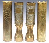 (4) FRENCH WWI-ERA TRENCH ART